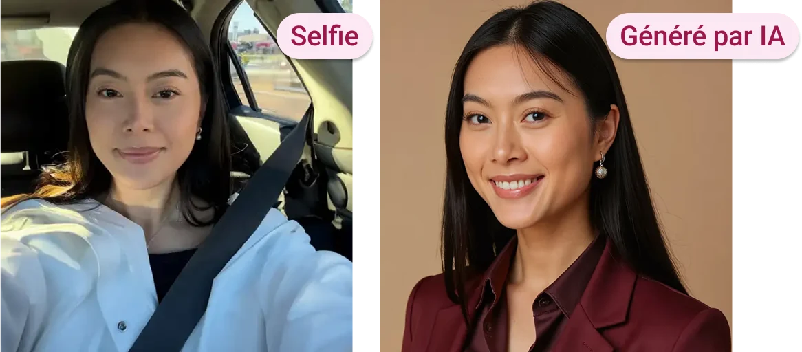 Exemple de transformation photo IA